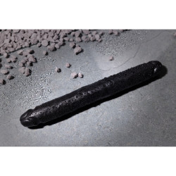 Real Rock Double Gode Straight Slim 30.5 x 3.5cm Noir